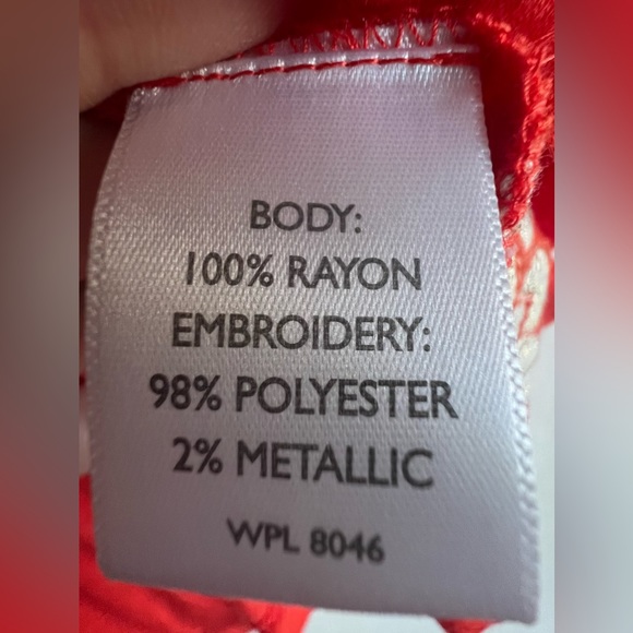 INC International Concepts orange top, with decorative front,  size Large. - Picture 5 of 5